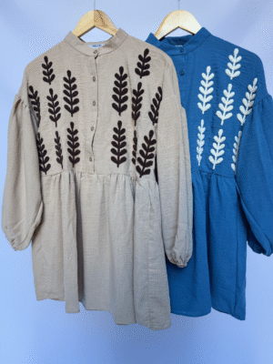 Chemise en lin avec broderie