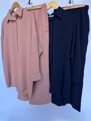 Ensemble 2 pièces en crêpe froissé