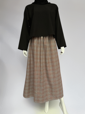 Ensemble Haut et jupe carreauté clair